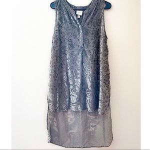 tank top with velvet detail